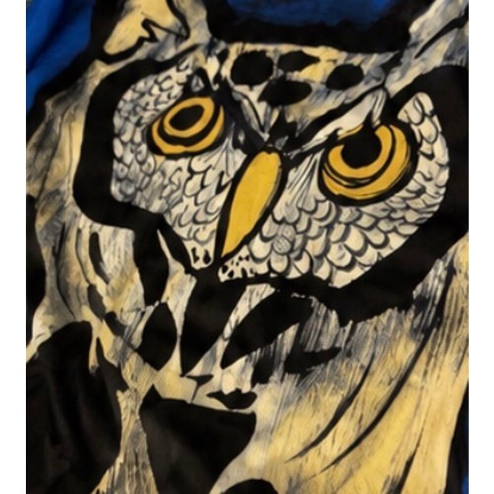 YODYOKO Owl and the Moon Hand Painted Art Dress Free Size NWT 100% Cotton - Picture 3 of 16